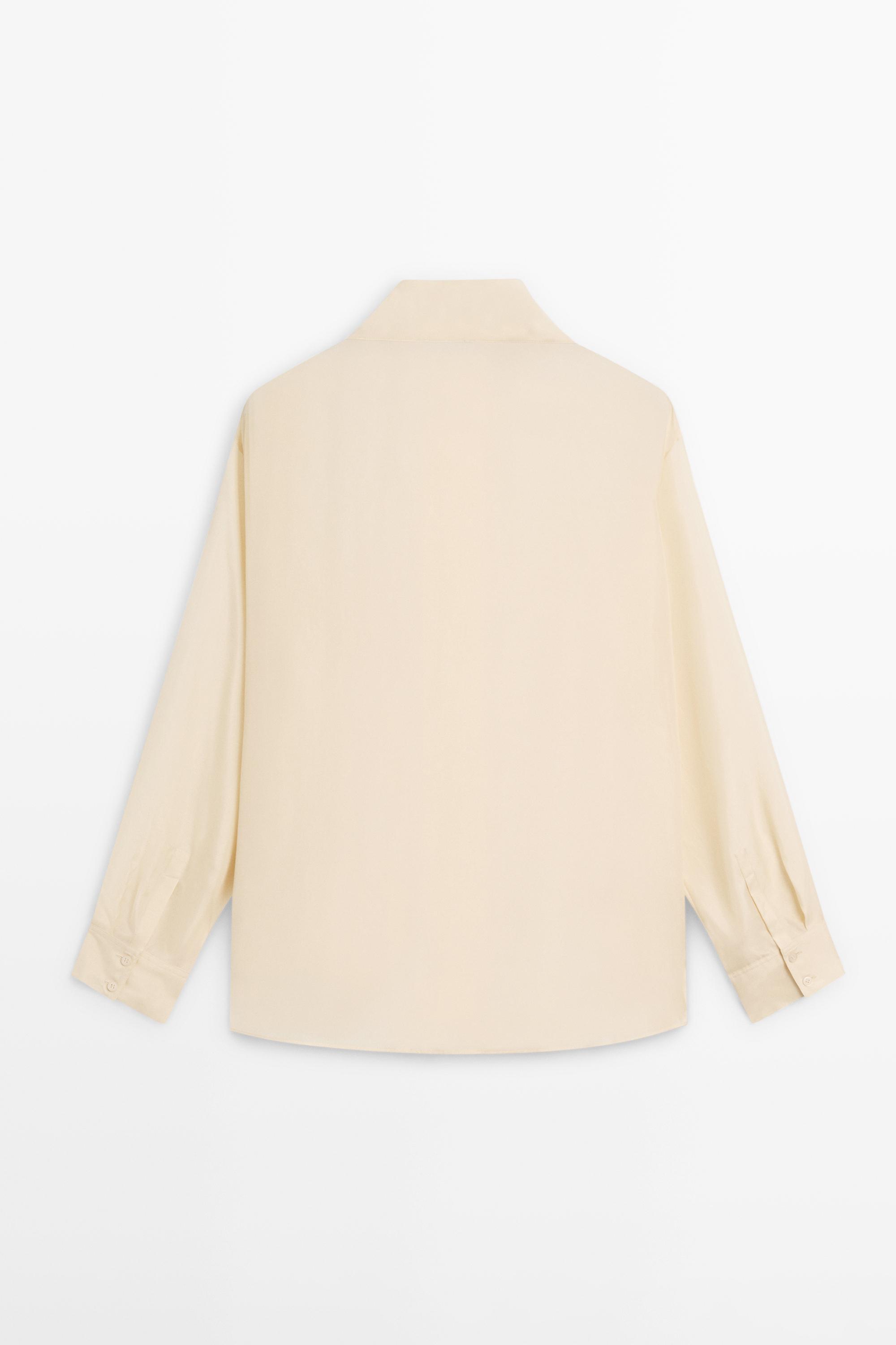 Chemise avec boutons fantaisie en soie